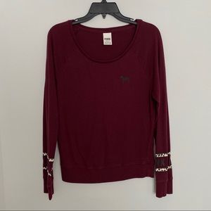 PINK Victoria’s Secret Plum Long Sleeve Top